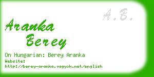aranka berey business card
